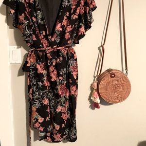 2x Floral Dex Dress with waist wrap